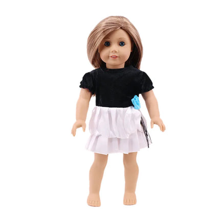 Pop Solid Color Striped Stocking For 18Inch American Doll&43Cm Reborn Baby Doll Clothes Accessories,Our Generation Girl's Toys