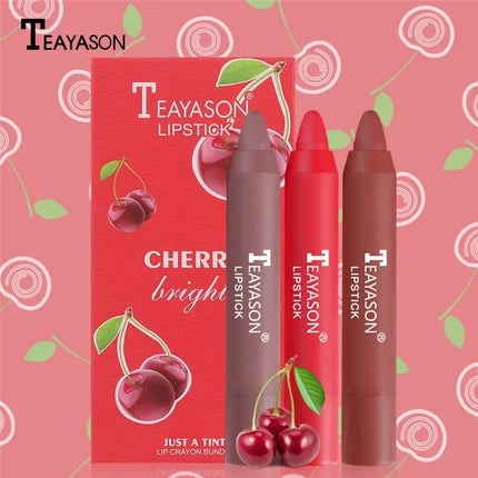 3pcs/set Velvet Matte Lipsticks Set Long Lasting Waterproof Sexy Red Nude Lip Stick Tint Pen Natural Makeup Beauty Cosmetic
