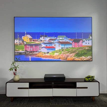 2026 NEW Dragon Series Fresnel ALR Fixed Frame Projection Screen Ambient Light Rejecting for Ultra Short Throw UST Projectors