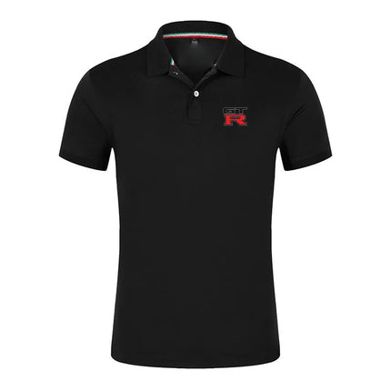 Initial D GTR R35 Print 2026 Men's New Summer Fashion Polo Shirts Comfortable Short Sleeves Harajuku Casual Sport Top