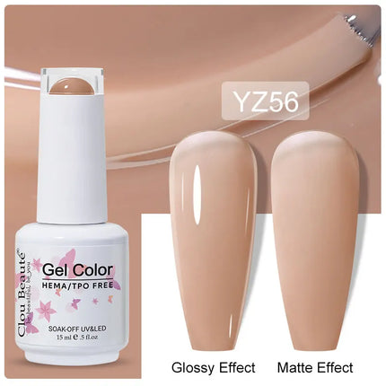 Clou Beaute 15ml Nail Gel Polish Vernis Semi Permanent UV LED Lamp Lakiery Hybrydowe Hema Free Red Nail Art Gel Lacquer Gel