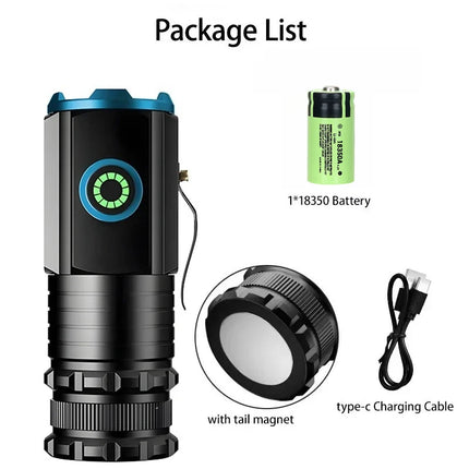 Portable Powerful Mini LED Flashlight with Pen Clip Rechargeable Pocket Emergency Torch Waterproof Hiking Camping Flash Light