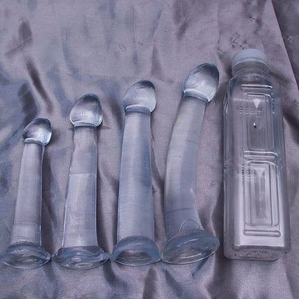 Cheap 4Sizes TPE Transparent Anal Plug Jelly Dildo Sex Toys for Man Woman Suction Cup Cock Vaginal Masturbation Soft Small Penis
