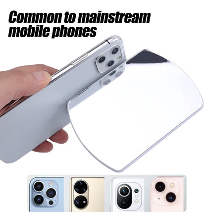 Adjustable Smartphone Camera Mirror Reflection Clip HD Glass Reflection Mirror for Outdoor Travel Phones Photography Shooting