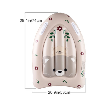 Floating Surfboard with Handle Pool Floating Bed with Clear Window Inflatable Pool Float Summer Swimming Equipment