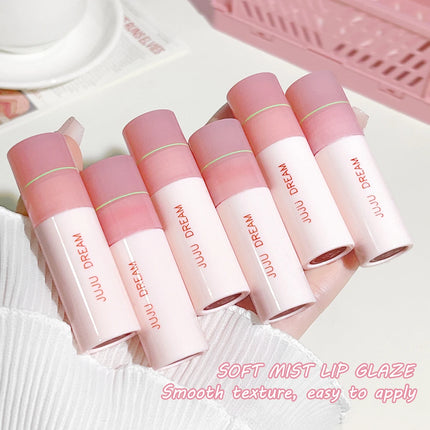 Soft mist milk coffee small milk tube lip glaze air-sensitive white mist velvet matte lip glaze lipstick