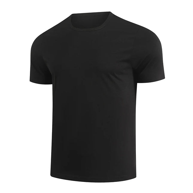 Men's summer 5-color short sleeved middle-aged casual versatile round neck top for teenagers, comfortable daily handsome T-shirt