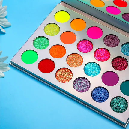 24 Color Luminous Eyeshadow Bright Phosphor Makeup Palette Flash Eye Shadow Neon Makeup Set Eye Shadow Palette