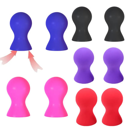 Silicone Nipple Suckers Breast Teaser Set, Soft Suction Cups for Nipple Stimulation, Reusable Silicone Nipple Stimulator Sex Toy