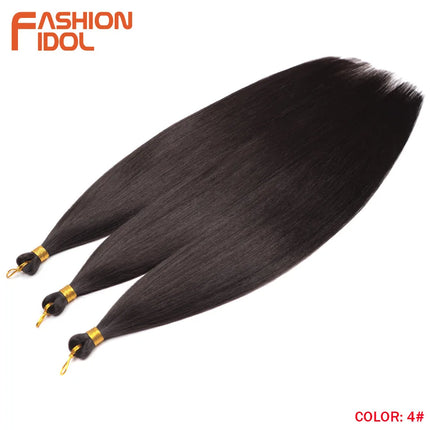 FASHION IDOL 28inch 300g/3Pcs Ariel Straight Pony Hair Crochet Braids Hair Synthetic Braiding Hair Soft Crochet Hair Extensions