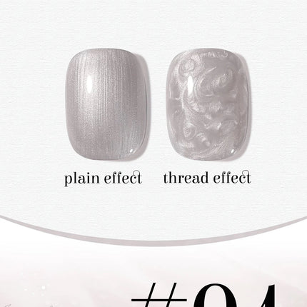 ZH 12ML 8-Color Pearl Shell Thread Nail Gel Polish Long Lasting White Pink Purple Salon Gel Nail Art DIY Solid Gel Polish