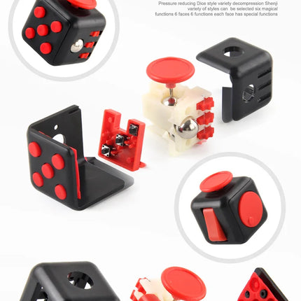 Creative Solid Color Fidget Dice handheld cube Release Stress Autism Anxiety Adult Kids Relief Anti-Stress finger children toys