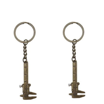 Fashion Creative Vernier Caliper Keychain For Man Woman Jewelry Accessories Christmas Gift Portable Gadget Model Tool Keychain