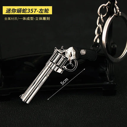 Hot Game Keychain Jewelry Weapon Mini Gun Model Metal Pendant Key Chain Fashion Chaveiro Bag Car Key Holders Gift For Kids Men