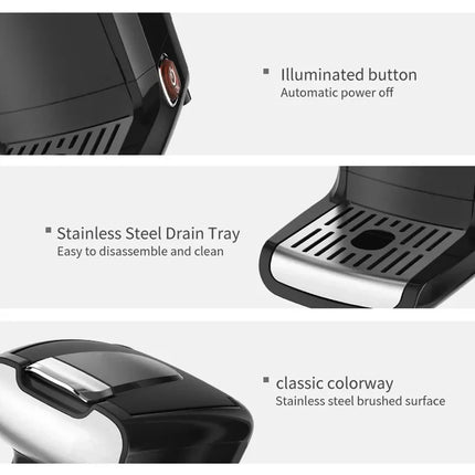 220-240V Household Single Cup 300ML Capsule Coffee Machine Electric Small Capsule Coffee Machine Espresso Drip Coffee