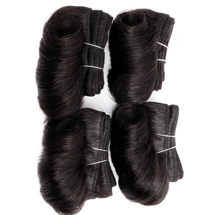 10A Raw Hair Indian Bouncy Curly Bundles 100% Virgin Human Hair Bundles 4 Bundles Deal Short Cut Hair Extensions