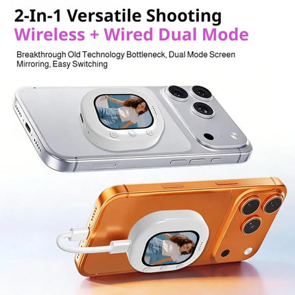 Mini Wireless Phone Selfie Monitor Screen Portable Back Camera Monitor With Magnetic For Selfie Vlog Live Video Recording