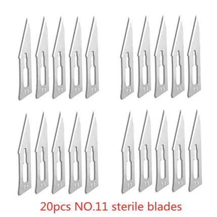 20-100pcs Carbon Steel Surgical Blades for DIY Cutting Phone Repair Carving Animal Eyebrow Grooming Maintenance Scalpel Knife