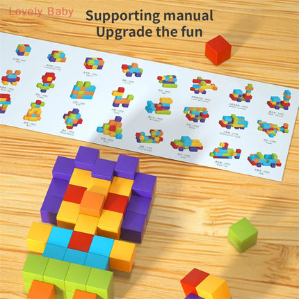 【BBS】DIY Magnetic Cubes Building Set - STEM Learning Blocks For Kids, Early Educational Construction Toy