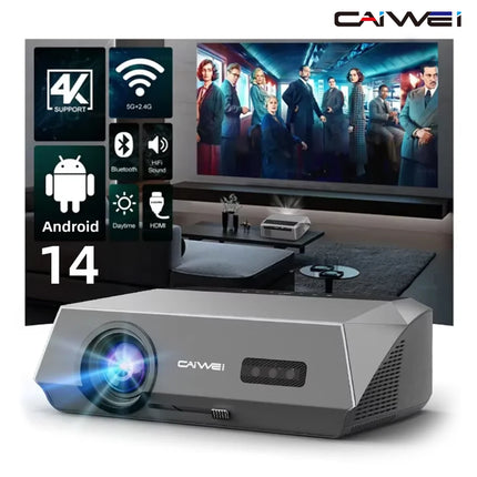 CAIWEI A10Q Projector 4K Full HD 1080P Home Theater Google TV WiFi Smart TV AutoFocus Netfli Beam проектор for Outdoor