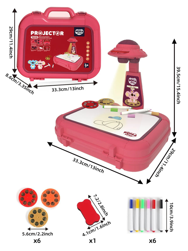 Children's Drawing Projector Art Sketch Projector Drawing includes 6 slides, 48 projected images