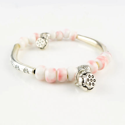 Women's Ceramic hand made DIY Bracelets Artware Retro bracelet for woman girl gift Fashion Jewelery wholesale #1555