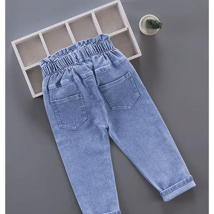 Girls' Pants Kids' Clothes Children's Jeans Cowboy Denim Pants Spring Autumn Fashion Clothing Streetwear Casual Harajuku