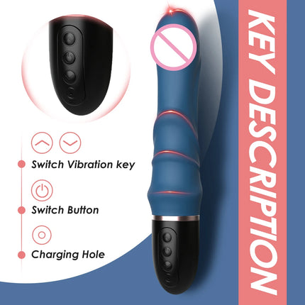 Big Dildo Vibrator for Women 10 Modes G-spot Clitoral Stimulator Powerful Vaginal Massager Female Masturbator Sex Toy for Aldult