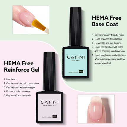 9ml CANNI Nail Gel Polish HEMA FREE TPO FREE French Nail Design Rubber Base Gel Builder Nail Gel In Bottle Semi Permanent Gel