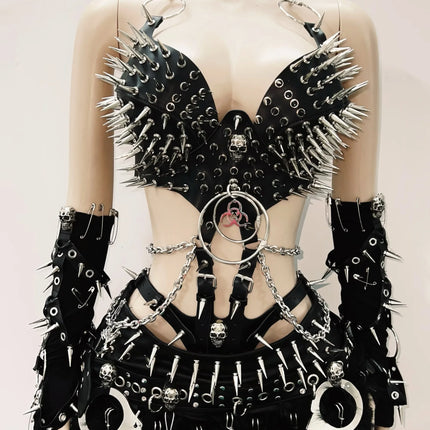 Gothic Tank Tops Punk Tank Tops halter top y2k clothes y2k crop top gothic clothes y2k top rivet Tank Tops Skull top vintage top