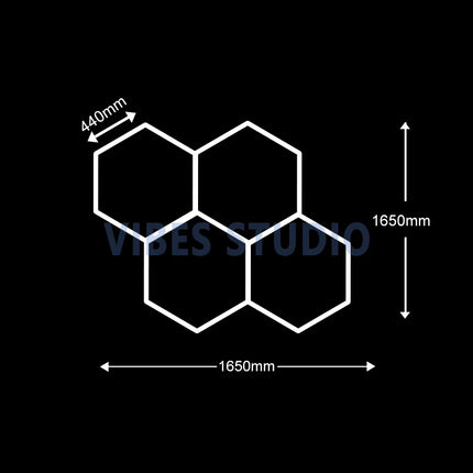 Garage Hexagon LED Light 50000H 6500K Ultra Bright for Home Gym Barbershop Car Detailing Bar Basement Workshop Ceiling Lighting