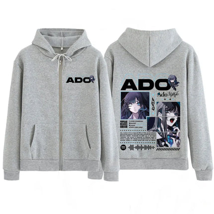 Ado World Tour Hot Sale 2025 Hibana Zipper Hoodie Men Women Fashion Harajuku Zip Up Sweatshirts Pullover Gothic Punk Jacket Coat
