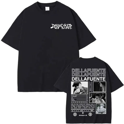Rapper Dellafuente New Album 2025 Tour T-shirts Men Women Harajuku Gothic Hip Hop Punk T Shirt Fashion Casual T-shirt
