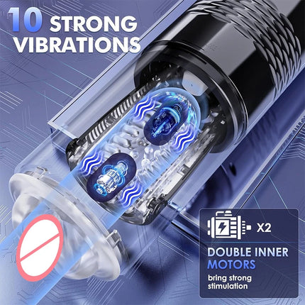 Mens Automatic Telescopic Masturbator Cup Realistic Vagina Penis Pump Stimulator Pocket Pussy Dicks Massager Adult Male Sex Toy