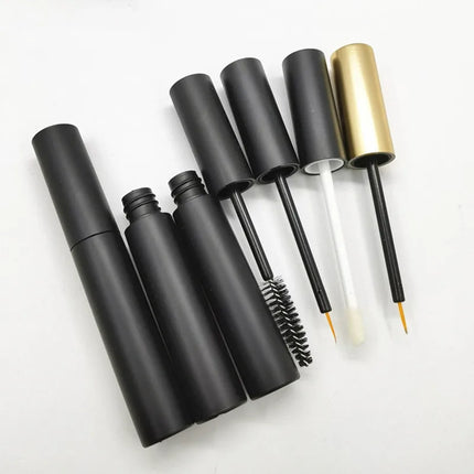 10/30/50/100pcs 10ml Lip Gloss Tubes Matte Black Lip Balm Bottle Empty Eyeliner Mascara Cosmetic Container Packing Container