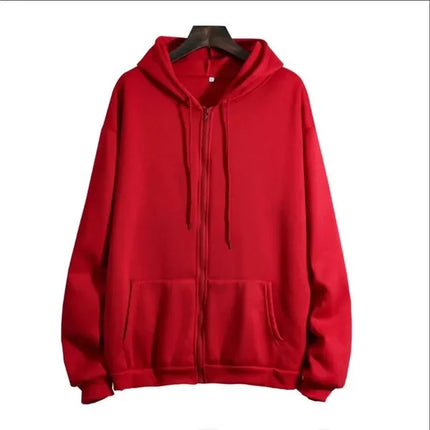 Loose-Fit Hooded Sweatshirt Women's Clothing Autumn Winter Plus Size Zip-Up Cardigan Top Wholesale Foreign Trade