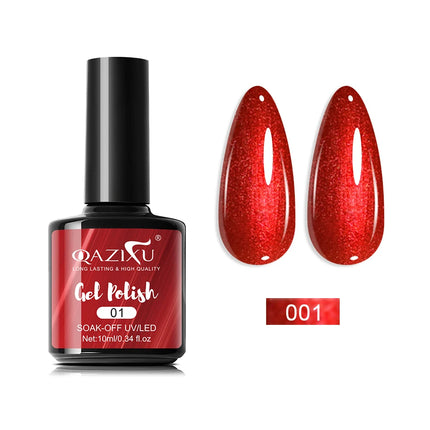 QAZIXU 48 Colors 10ml Red Black White Gel Nail Polish Manicure Semi Permanent Soak Off UV Nail Art Varnish Nail Supplies