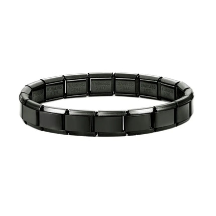 2025 New Men and Women Starry Colors 18 Pieces Italian Charm Fit 9mm Stainless Steel Modular Bracelet Wholesale Jewelry