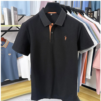 Luxury brand, 100% cotton, short sleeve polo shirt, new summer trend, Paul pony embroidery, T-shirt, business, golf, casual men's wear