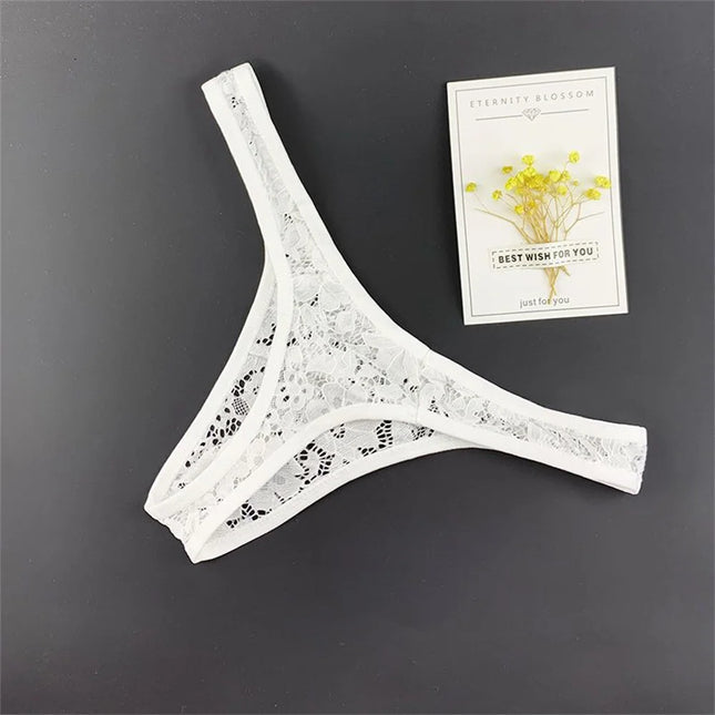 Pink Lace Thong Men Sexy Underwear Tanga Hombre G-String Perspective Lingerie T-Back Panties Plus Size