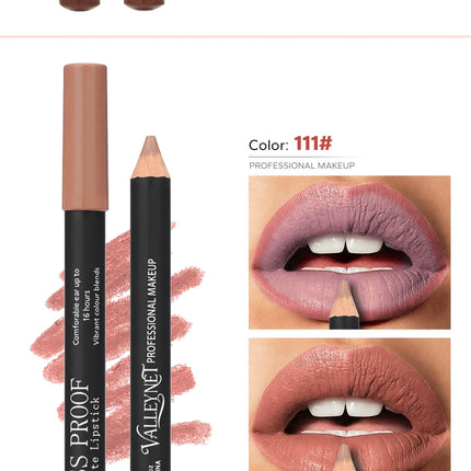 Thanksgiving/Christmas women's cosmetics gifts: 12 color matte velvet lipliner, natural&waterproof&easy to color lipstick pen.