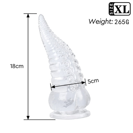 Transparent Octopus Tentacle Sucker Anal Plug Stimulator Prostate Massager Dildos Anus Expander Buttplug Sex Toys For Women Men