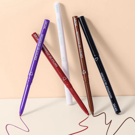 Waterproof Eyeliner Pen Smooth Matte Black Brown Gel Eye Liner Pen Quick-drying Long Lasting Pencil Not Blooming Eye Makeup