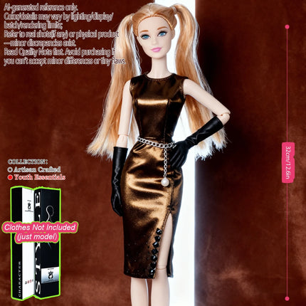 1/6 Scale 12-Joint Premium Figure, 12.6in BJD Doll Changeable Makeup (no clothing)