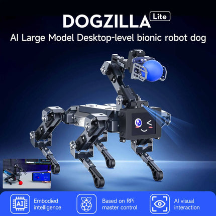 Yahboom Quadruped Robot Dog Bionic Intelligent Programming AI Large Model with Robotic Arm Powered by Raspberry Pi CM5 Module