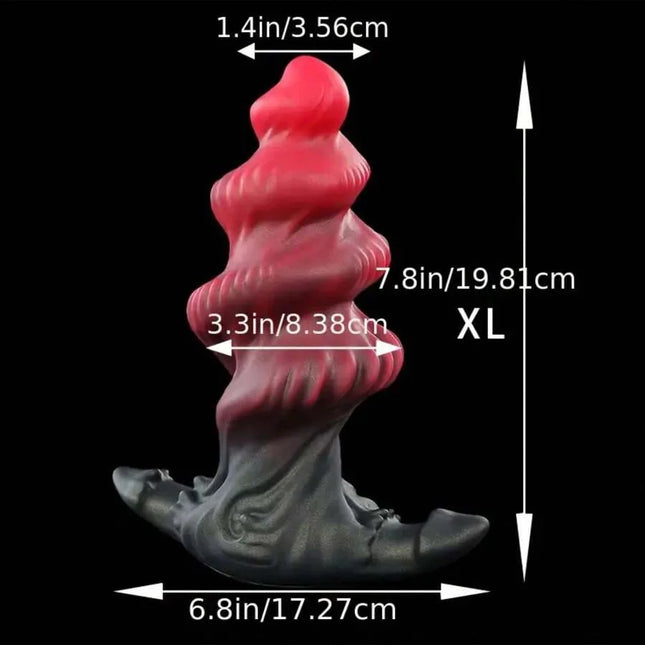 Spiral anal plug wearable dildo with four sizes, efficient suction cup type sex toy, G-spot stimulation masturbator, adult sex toys