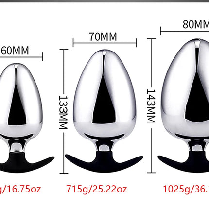Runyu Metal Anal Plug Sexy Adult Butt Plug Penetration Anal Toy Plug Anul Huge Dildo Fetish But Pluk Erotic Products SM Sex Toys