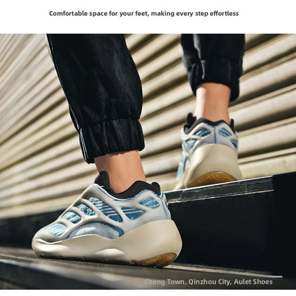Men's Coconut Shoes Spring Hot Sale Of The Season New Casual Dad Shoes 700v3 Shape Trend Night Light Sports Shoes Lightweight...