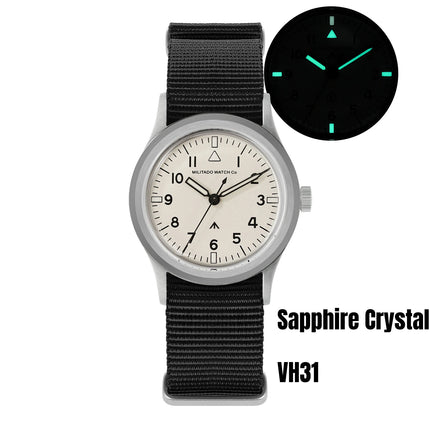 Militado ML14 36mm Watch VH31 Sweep Second Quartz Movement Watch Sapphire Crystal Super Luminous BGW9 C3 100m Waterproof Watches