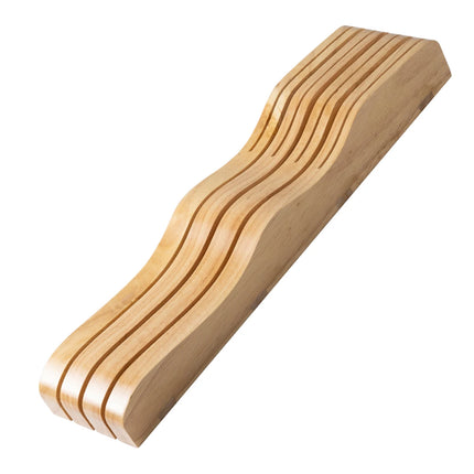 1PC-Knife Storage Rack, Tidy Kitchen Desktop, Creative Drawer Placement, Knife Holder, Horizontal Wooden Knife Holder